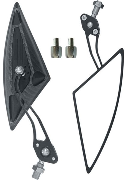 Motorsiklet Yarasa Model Siyah Korbon Ayna Takımı 8mm 10MM GMS2140-W Motorsiklet Ayna Takımları fırsatları