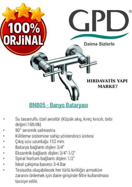 Nino BNB05 Banyo Bataryası fırsatları