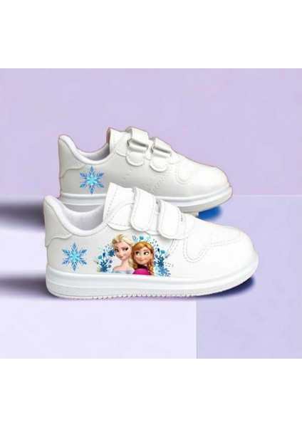 Kar Tanesi Baskılı Kız Çocuk Spor Ayakkabı Sneaker