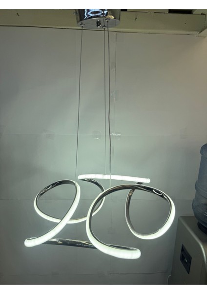 3 Renk Işıklı Modern Sarkıt Gold Kasa LED Avize Ledli Avize