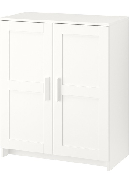 Brimnes Büfe Beyaz 78X95 cm Şık Depolamalı Modern Konsol Ev Dekoru Çok Amaçlı Saklama Dolabı Organizasyon