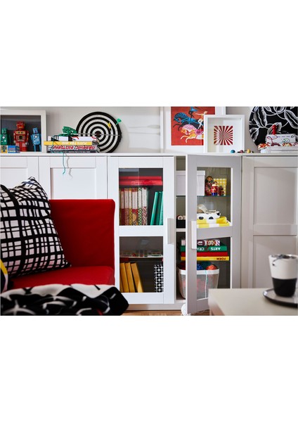 Brimnes Büfe Beyaz 78X95 cm Şık Depolamalı Modern Konsol Ev Dekoru Çok Amaçlı Saklama Dolabı Organizasyon fırsatları