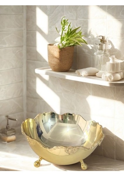 Pirinç Ayaklı Kase Gold 13 cm fiyatları