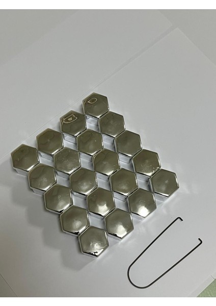 Bijon Kapağı Krom Efekt 17''mm Uyumlu 20LI Set