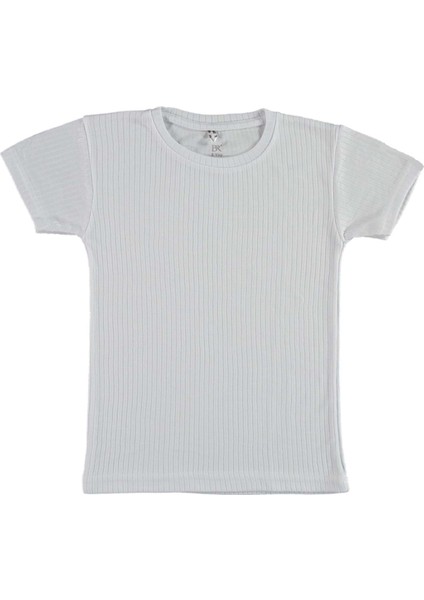 Fitilli Kısa Kol Body Beyaz