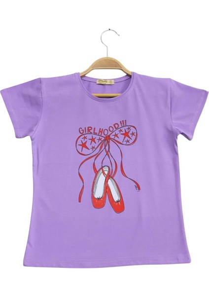 Girl Hood Ayakkabı Tshirt Mor