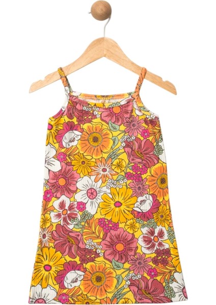 Çiçek Desenli Elbise Oranj fiyatları