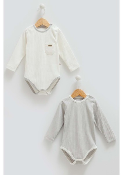 Happy Boy Çıtçıtlı Ikili Body Gri