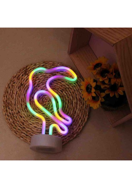 Java Papağan Tasarımlı Neon Renkli Işıklı Lamba Usb'li Pilli Set Düğün Nişan Parti Için Özel Konsept Dekor modelleri