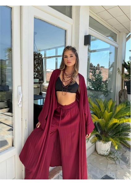 Uzun Kimono Pantolon Takım fırsatları