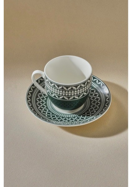 Yeşil 6 Kişilik 90 ml Kahve Fincanı Takımı, Şık ve Kullanışlı Set fırsatları