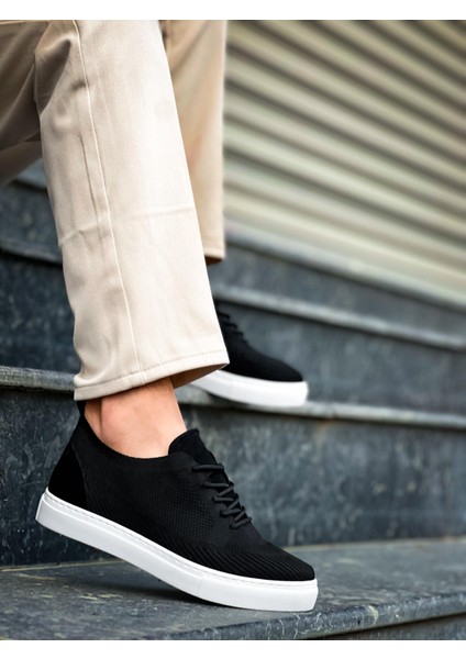 J101 Bağcıklı Ortopedik Taban Triko Erkek Spor Sneaker Ayakkabı Bt Siyah fırsatları