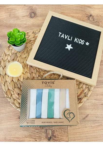 Tavlı Kıds Toyis 7'li Ağız Mendili