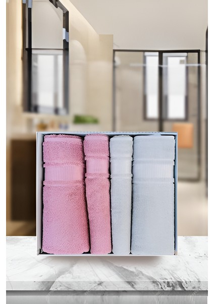 Coloursit Best Set Hamam Takımı Gümüş - Pembe