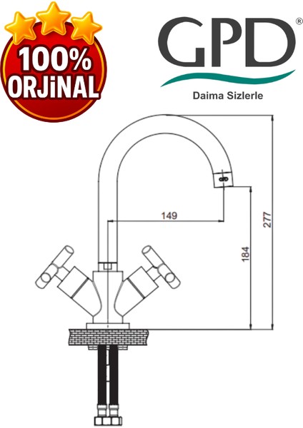 Nino DLB05 Döner Borulu Lavabo Bataryası fiyatları