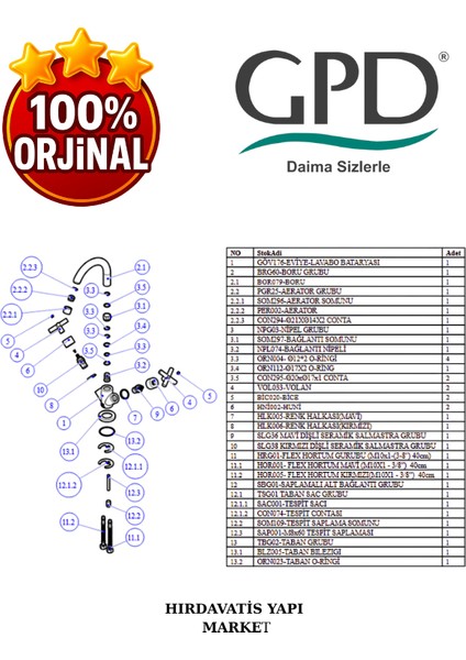 Nino DLB05 Döner Borulu Lavabo Bataryası indirimleri