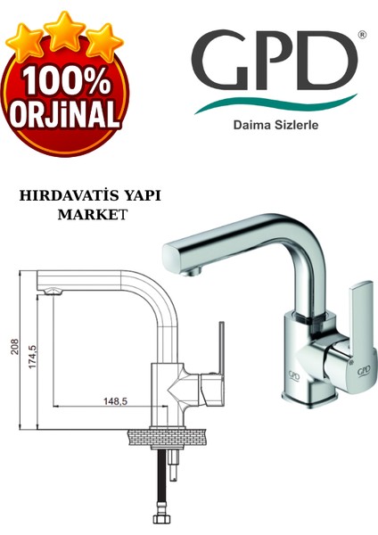 Pedra MTL160 Tek Gövde Lavabo Bataryası modelleri