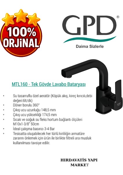 Pedra MTL160-S Tek Gövde Lavabo Bataryası fırsatları