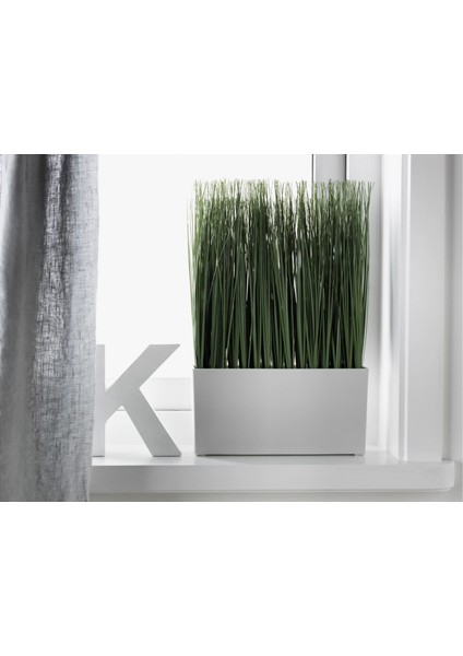 Fejka Saksılı Yapay Bitki Yeşil Çim 9 cm Bakımsız Şık Dekorasyon Ev Ofis Iç Mekan Canlı Görünümlü Süs Bitkisi fiyatları