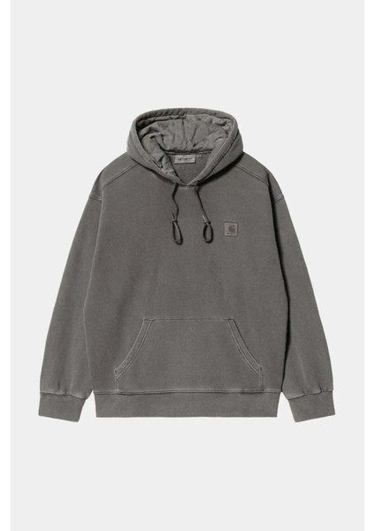 Hooded Vista Sweat - Gri Oversized Fit Pamuklu Kapüşonlu Üst