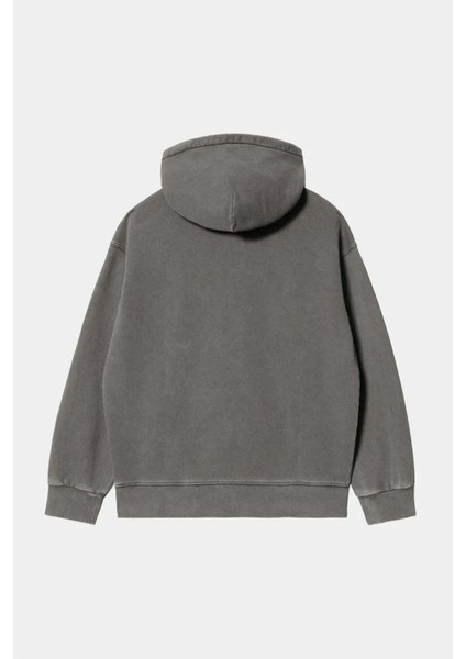 Hooded Vista Sweat - Gri Oversized Fit Pamuklu Kapüşonlu Üst fiyatları