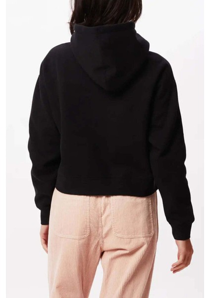 Kadın Nakış Detaylı Cropped Kapüşonlu Sweatshirt – Pamuk Karışımlı Şık Tasarım fiyatları