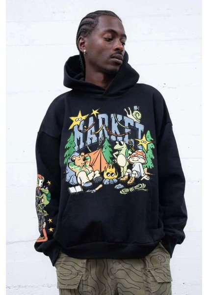 Backcountry Buds Hoodie - %100 Pamuk, Siyah, Makinede Yıkanabilir Konfor modelleri