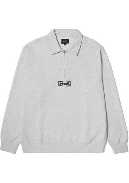 %100 Pamuklu Slate Quarter Zip Fleece: Rahat ve Şık Sweatshirt