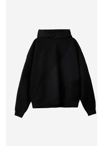 Yumuşak Dokulu %100 Organik Pamuklu Split Cut And Sew Kapşonlu Sweatshirt