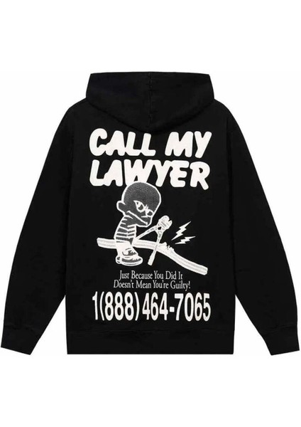 Not Guilty Pullover Hoodie - %100 Pamuk, Siyah Erkek Kapüşonlu Süveter