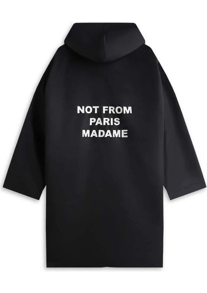 Suya Dayanıklı La Parka: Not From Paris Madame Kapüşonlu Siyah Parka