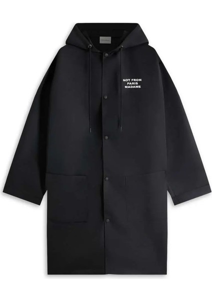 Suya Dayanıklı La Parka: Not From Paris Madame Kapüşonlu Siyah Parka fiyatları