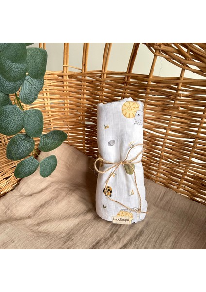 Müslin Bebek Battaniyesi, Yenidoğan, Bebek Örtüsü, Organik, Pamuklu, %100 Pamuk, Hipoalerjenik, Desenli Müslin, Beyaz, 4 Mevsim, Nefes Alabilen, Taşınabilir, Hediyelik, Kupu&kupu indirimleri