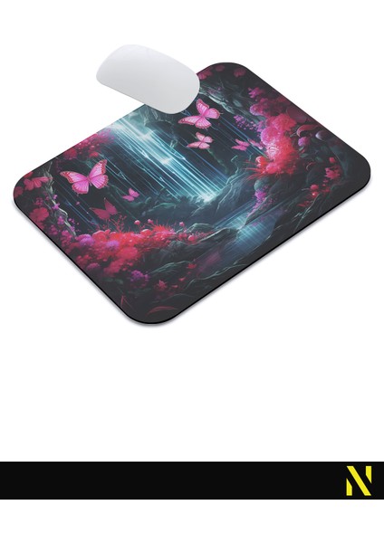 Kelebek Desenli Renkli Ergonomik Mouse Pad - 23 cm x 19 cm - Kaydırmaz Taban Ev ve Ofis Kullanımı Için Ideal Fare Altlığı Mousepad indirimleri