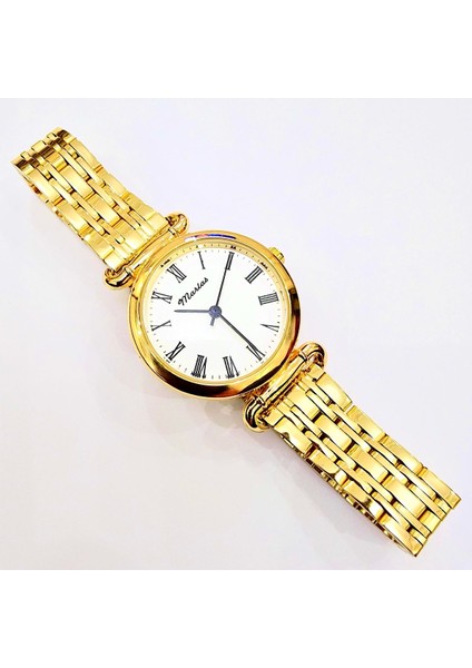Marka Altın Renkli Retro Kadın Kol Saati