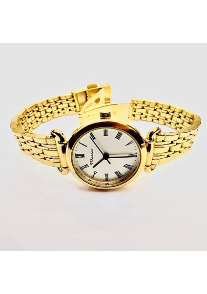 Marka Altın Renkli Retro Kadın Kol Saati modelleri