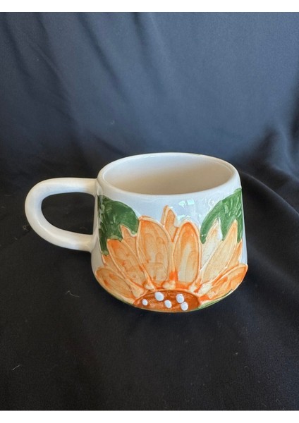 Ay Çiçekli Sarı Kahve Fincanı, Şık ve Güzel Tasarım modelleri