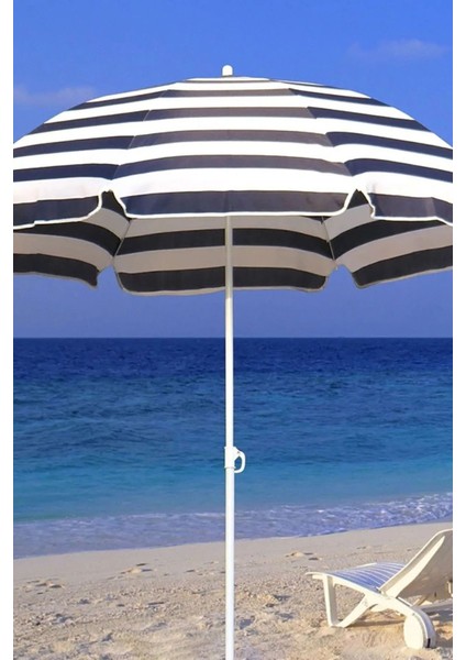Plaj Balkon Teras Deniz Bahçe Şemsiyesi Katlanır Kolay Kullanım 2 Metre ( Bidonsuz )