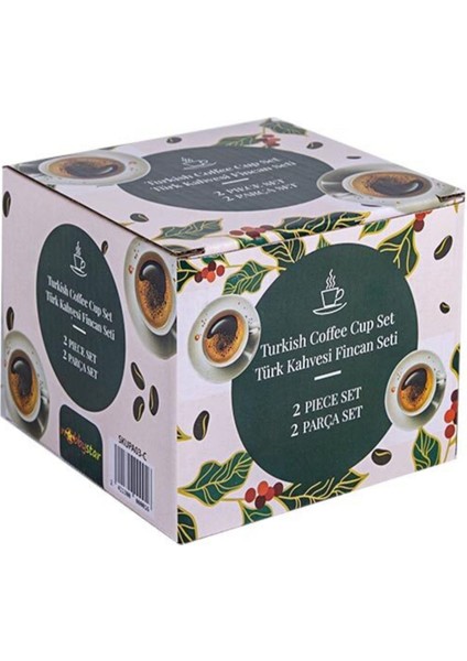 Beyaz Porselen Türk Kahvesi Fincanı Çiftli Set Hediye Seçeneği fırsatları