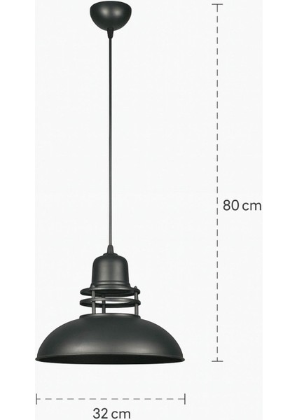 Fener Siyah Özel Tasarım Modern Salon - Mutfak - Cafe Tekli Sarkıt Avize fiyatları