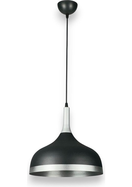 Cosmos Siyah Içi Gümüş Özel Tasarım Modern Dekoratif Cafe Mutfak Salon Sarkıt Tekli Avize (Ampulsüz) fırsatları