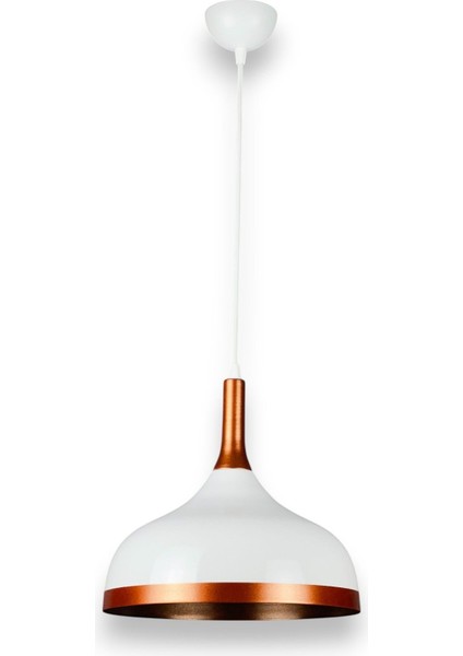 Cosmos Beyaz Içi Bakır Özel Tasarım Modern Dekoratif Cafe Mutfak Salon Sarkıt Tekli Avize (Ampulsüz) fırsatları