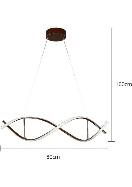 Lumora Kahverengi Modern Tasarım Beyaz Ledli Cafe - Mutfak - Salon 2 Li LED Avize fiyatları