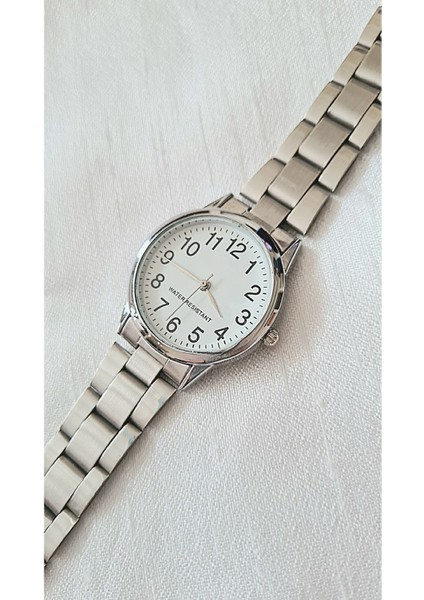 Gümüş Beyaz Rakamlı Retro Kadın Kol Saati indirimleri