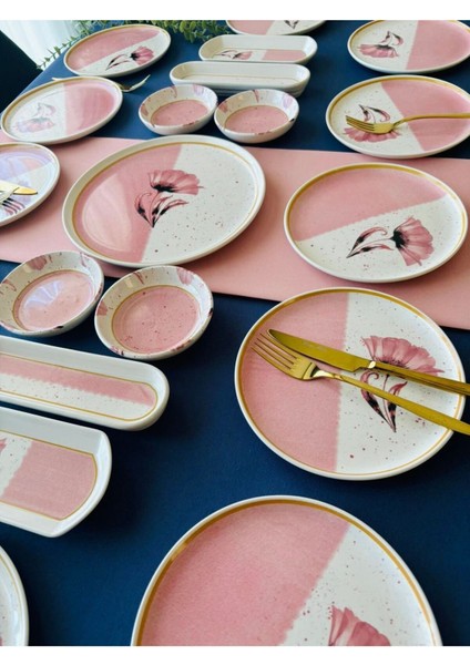 Gelincik Model 12 Kişilik 21 Parça Kahvaltı Takımı (Pembe) fiyatları