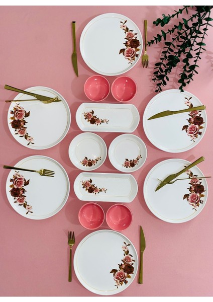 Gülpembe Model 6 Kişilik 14 Parça Kahvaltı Takımı fiyatları