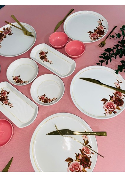 Gülpembe Model 6 Kişilik 14 Parça Kahvaltı Takımı modelleri