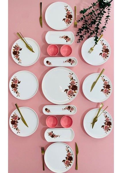 Pink Rose Model 8 Kişilik 17 Parça Kahvaltı Takımı fırsatları