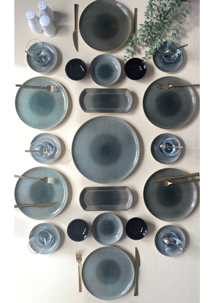 Green Gold 6 Kişilik 21 Parça Sosluklu Kahvaltı Takımı fiyatları