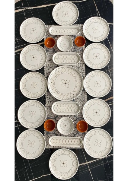 Gold Elips 12 Kişilik 23 Parça Kahvaltı Takımı